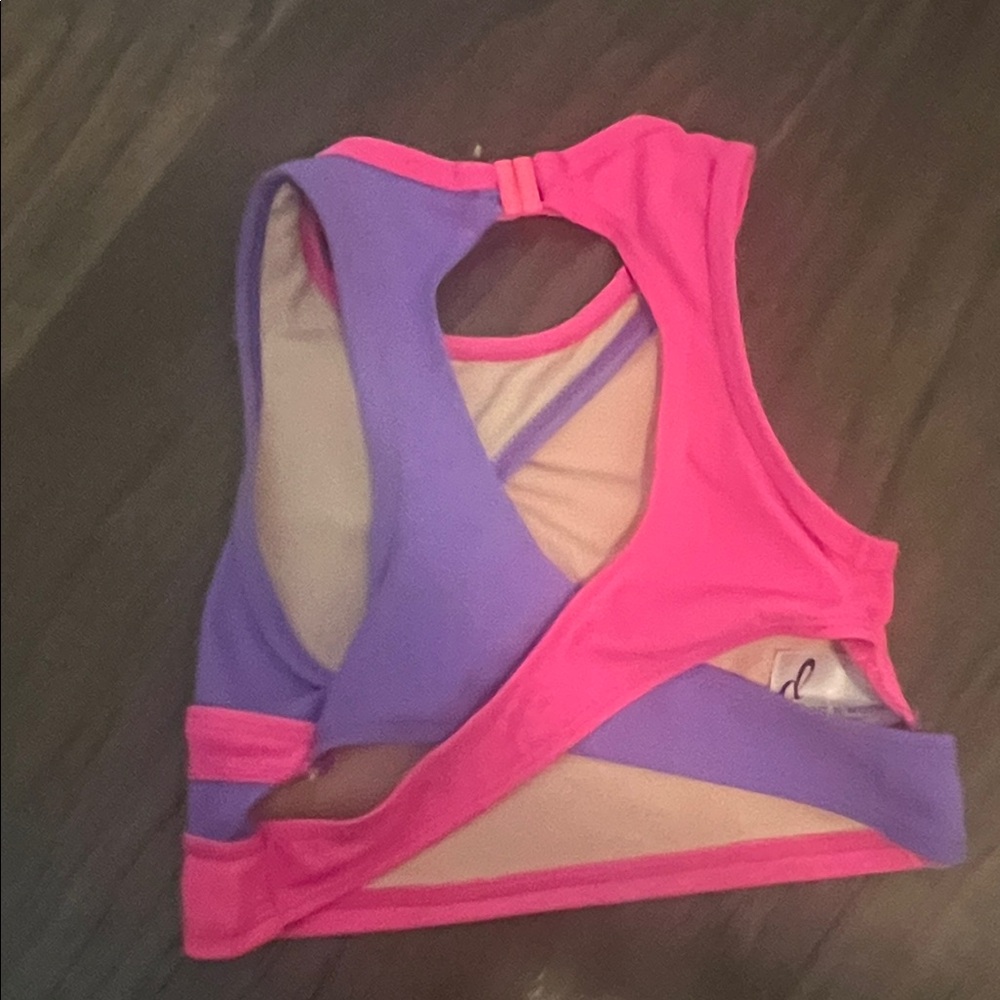 Kids Dance Top - Pink and Purple - Picture 3 of 4